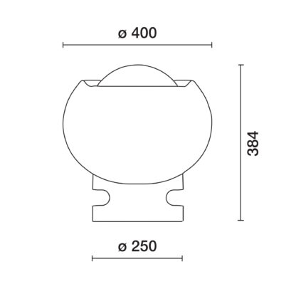iGuzzini - Clan Mini Ø400mm - Orange - Tischleuchte – Bild 3