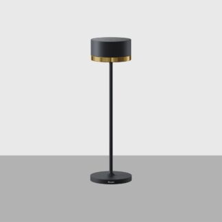 iGuzzini Whisper - schwarz/messing  - Akku Tischleuchte indoor/outdoor