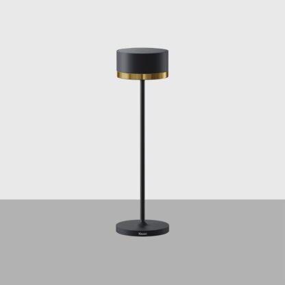 iGuzzini Whisper - schwarz/messing  - Akku Tischleuchte indoor/outdoor