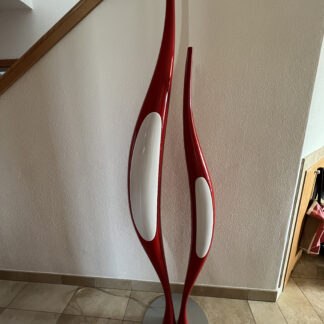 Designer Stehleuchte Unikat - rot - Gebrauchtware