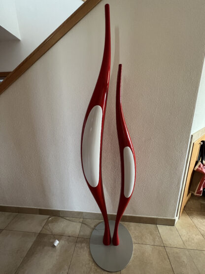 Designer Stehleuchte Unikat - rot - Gebrauchtware