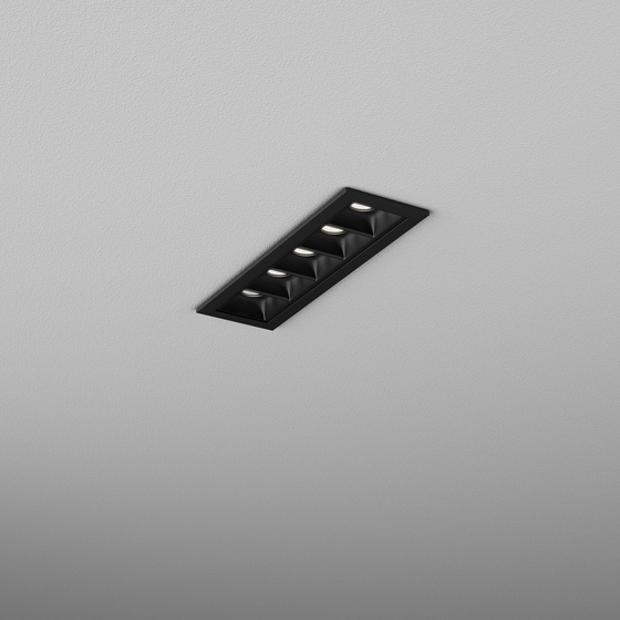 AQForm - RAFTER points 15 LED trim M930 37° recessed black - MUSTERLEUCHTE
